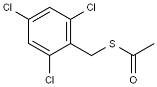 S-[(2,4,6-Trichlorophenyl)methyl] ethanethioate 结构式