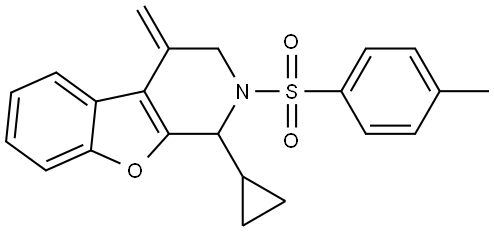 1-cyclopropyl-4-methylene-2-tosyl-1,2,3,4-tetrahydrobenzofuro[2,3-c]pyridine,1403651-12-6,结构式