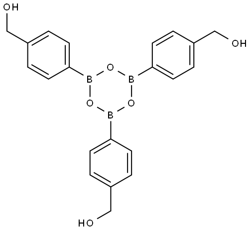 tris(4-hydroxymethyl phenyl) boroxine Structure