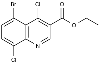 Ethyl 5-bromo-4,8-dichloro-3-quinolinecarboxylate 结构式