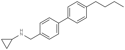 4'-Butyl-N-cyclopropyl[1,1'-biphenyl]-4-methanamine 结构式