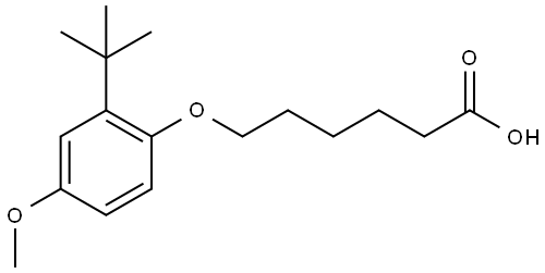 6-(2-(tert-butyl)-4-methoxyphenoxy)hexanoic acid 结构式