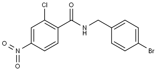 N-(4-bromobenzyl)-2-chloro-4-nitrobenzamide 结构式