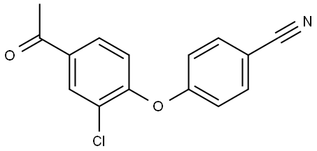 4-(4-Acetyl-2-chlorophenoxy)benzonitrile 结构式