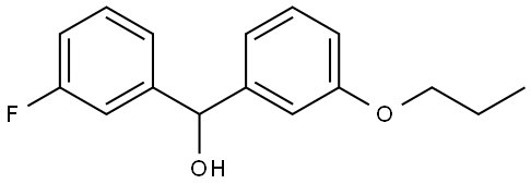 α-(3-Fluorophenyl)-3-propoxybenzenemethanol 化学構造式