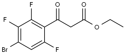 Ethyl 4-bromo-2,3,6-trifluoro-β-oxobenzenepropanoate,1412445-75-0,结构式