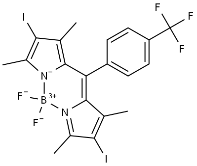 4,4-difluoro-2,6-diiodo-1,3,5,7-tetramethyl-8-(4-trifluoromethylphenyl)-4-bora-3a,4a-diaza-s-indacene|