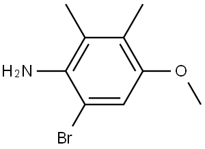 6-溴-4-甲氧基-2,3-二甲基苯胺,1414280-27-5,结构式