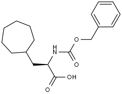 (R)-2-(((benzyloxy)carbonyl)amino)-3-cycloheptylpropanoic acid,1414811-67-8,结构式