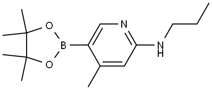 4-Methyl-N-propyl-5-(4,4,5,5-tetramethyl-1,3,2-dioxaborolan-2-yl)-2-pyridinamine Struktur