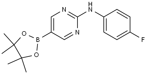 N-(4-Fluorophenyl)-5-(4,4,5,5-tetramethyl-1,3,2-dioxaborolan-2-yl)-2-pyrimidi... Structure
