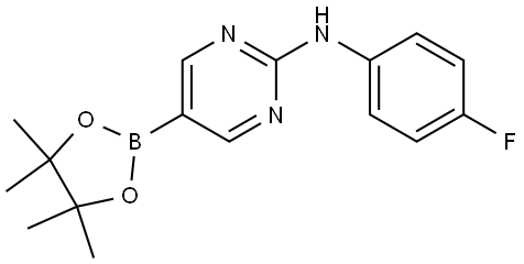 N-(4-Fluorophenyl)-5-(4,4,5,5-tetramethyl-1,3,2-dioxaborolan-2-yl)-2-pyrimidi... 化学構造式