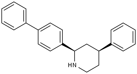 Piperidine, 2-[1,1′-biphenyl]-4-yl-4-phenyl-, (2R,4S)- Structure