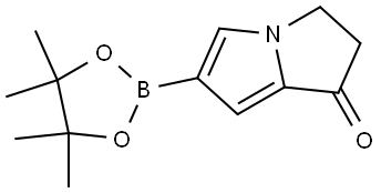 2,3-Dihydro-6-(4,4,5,5-tetramethyl-1,3,2-dioxaborolan-2-yl)-1H-pyrrolizin-1-one 化学構造式