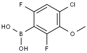 (4-chloro-2,6-difluoro-3-methoxyphenyl)boronic acid Struktur