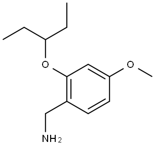 2-(1-Ethylpropoxy)-4-methoxybenzenemethanamine 结构式