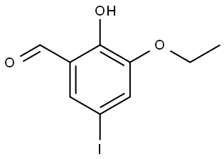 3-Ethoxy-2-hydroxy-5-iodobenzaldehyde 结构式