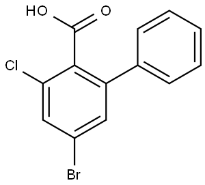 5-bromo-3-chloro-[1,1'-biphenyl]-2-carboxylic acid Struktur