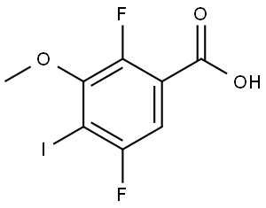 2,5-difluoro-4-iodo-3-methoxybenzoic acid 结构式