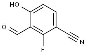 2-Fluoro-3-formyl-4-hydroxybenzonitrile 结构式