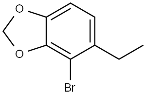 1,3-Benzodioxole, 4-bromo-5-ethyl-,1427374-27-3,结构式