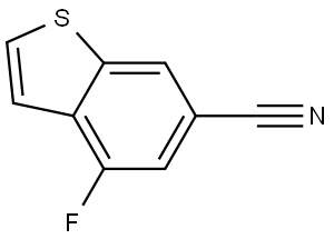 4-Fluorobenzo[b]thiophene-6-carbonitrile 结构式