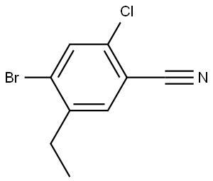 4-Bromo-2-chloro-5-ethylbenzonitrile 结构式