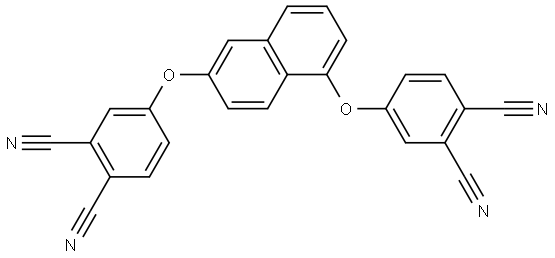 1,2-Benzenedicarbonitrile, 4,4′-[1,6-naphthalenediylbis(oxy)]bis- 结构式