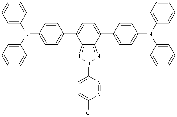 4,4'-(2-(6-氯哒嗪-3-基)-2H-苯并[D][1,2,3]三氮唑-4,7-二基)双(N,N-二苯基苯胺) 结构式