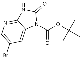tert-butyl 6-bromo-2-oxo-2,3-dihydro-1H-imidazo[4,5-b]pyridine-1-carboxylate Struktur