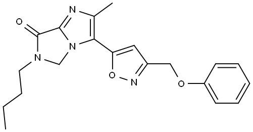 1432571-38-4 6-butyl-2-methyl-3-(3-(phenoxymethyl)isoxazol-5-yl)-5,6-dihydro-7H-imidazo[1,5-a]imidazol-7-one