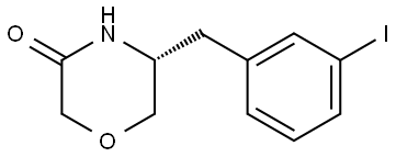 (R)-5-(3-iodobenzyl)morpholin-3-one Struktur