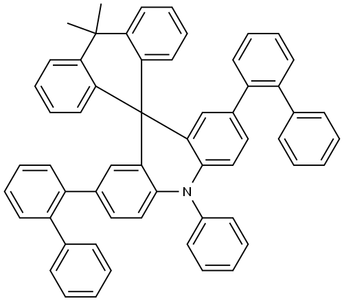 2,7-di([1,1'-biphenyl]-2-yl)-10',10'-dimethyl-10-phenyl-10H,10'H-spiro[acridine-9,9'-anthracene] Structure