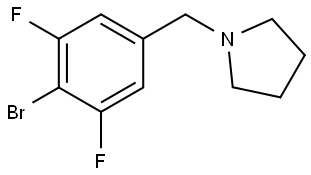 1-[(4-Bromo-3,5-difluorophenyl)methyl]pyrrolidine Structure