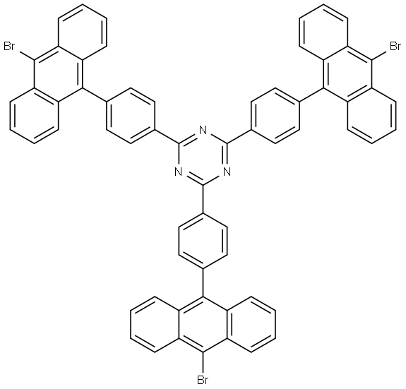 1,3,5-Triazine, 2,4,6-tris[4-(10-bromo-9-anthracenyl)phenyl]- Structure