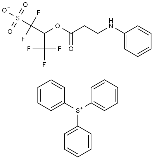 TriphenylsulfoniumN-phenyl-β-alanine [1-(sulfonatodifluoromethyl)-2,2,2-trifluoroethyl] ester Struktur