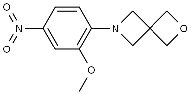 2-Oxa-6-azaspiro[3.3]heptane, 6-(2-methoxy-4-nitrophenyl)- Struktur