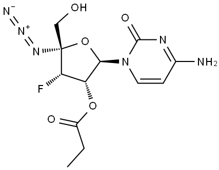 Cytidine,4′-C-azido-3′-deoxy-3′-fluoro-,2′-propanoate Structure