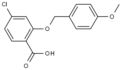 4-chloro-2-((4-methoxybenzyl)oxy)benzoic acid 结构式