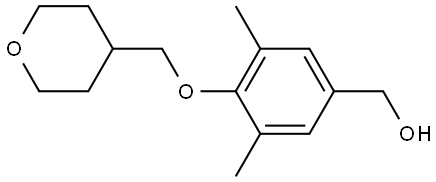 3,5-Dimethyl-4-[(tetrahydro-2H-pyran-4-yl)methoxy]benzenemethanol 结构式