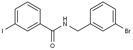 N-[(3-Bromophenyl)methyl]-3-iodobenzamide Structure