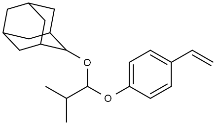 Tricyclo[3.3.1.13,7]decane, 2-[1-(4-ethenylphenoxy)-2-methylpropoxy]- Struktur