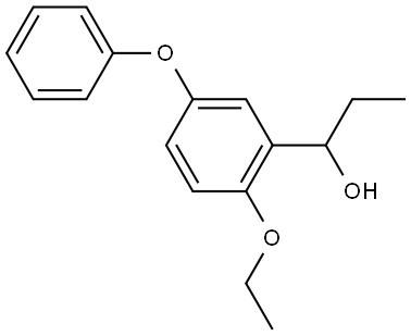 1-(2-ethoxy-5-phenoxyphenyl)propan-1-ol 化学構造式
