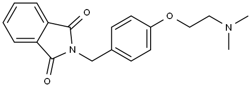 2-[[4-[2-(Dimethylamino)ethoxy]phenyl]methyl]-1H-isoindole-1,3(2H)-dione,1469432-15-2,结构式