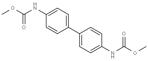 Carbamic acid, N,N'-[1,1'-biphenyl]-4,4'-diylbis-, C,C'-dimethyl ester Struktur