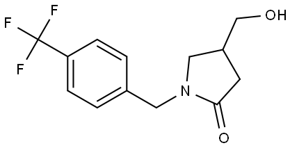 4-(hydroxymethyl)-1-(4-(trifluoromethyl)benzyl)pyrrolidin-2-one 结构式