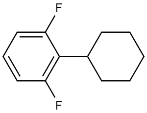 2-cyclohexyl-1,3-difluorobenzene Structure