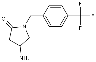 4-amino-1-(4-(trifluoromethyl)benzyl)pyrrolidin-2-one 结构式