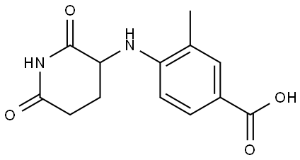 4-[(2,6-dioxopiperidin-3-yl)amino]-3-methylbenzoic acid Struktur