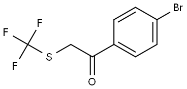 1-(4-Bromophenyl)-2-[(trifluoromethyl)thio]ethanone Struktur